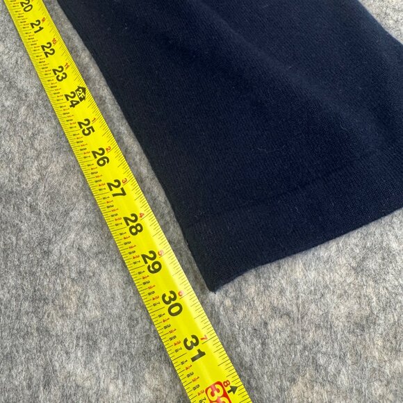 Quince Navy Cashmere Pants Straight Leg XS Pockets Drawstring Lounge - Picture 10 of 14